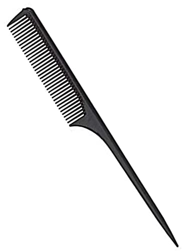 Diane Thick Rat Tail Comb Pack, Black, 12 Count
