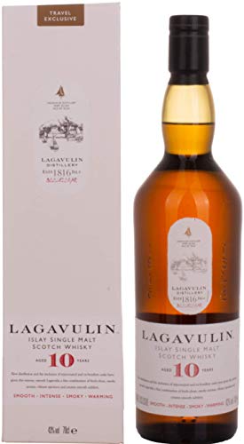 Lagavulin 10 Years Old Single Malt Whisky 43% Volume 0,7l in Geschenkbox Whisky Cover