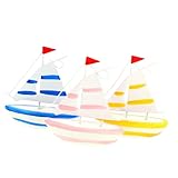 Modèle de bateau de style méditerranéen - idéal pour bureau à domicile, la table de bureau ou la décoration de vitrine de magasin, délicat et , mini décor de voilier