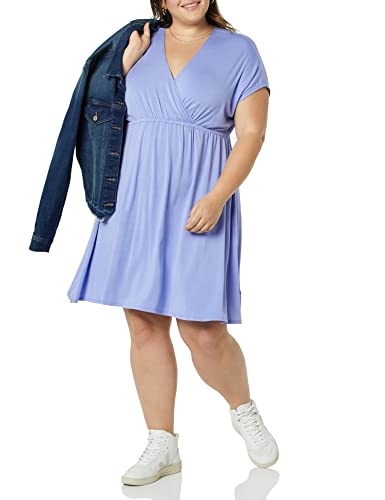 Image of Amazon Essentials Women's V Neck Elastic Waist Surplice Dress (Available in Plus Size)