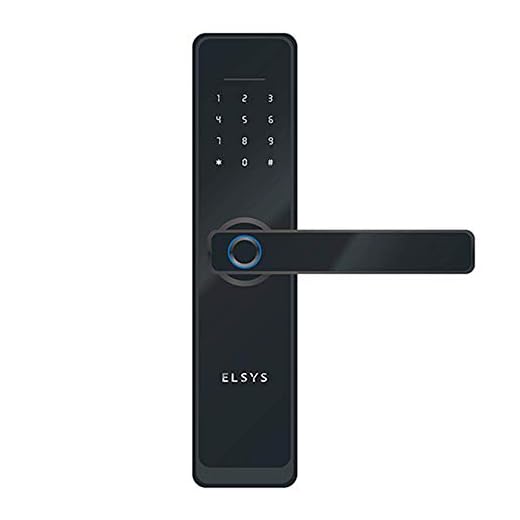 Fechadura Digital de Embutir Wi-Fi com Biometria, Elsys, ESF-DE4000B, Preta - Abertura via Biometria, Senha Numérica e Aplicativo