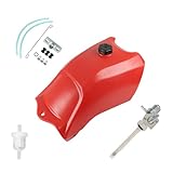 GXYWADY Plastic Fuel Tank with Gas Cap Fuel Gas Tank Replacement for TRX300 Fourtrax 300 1988-1992 Red