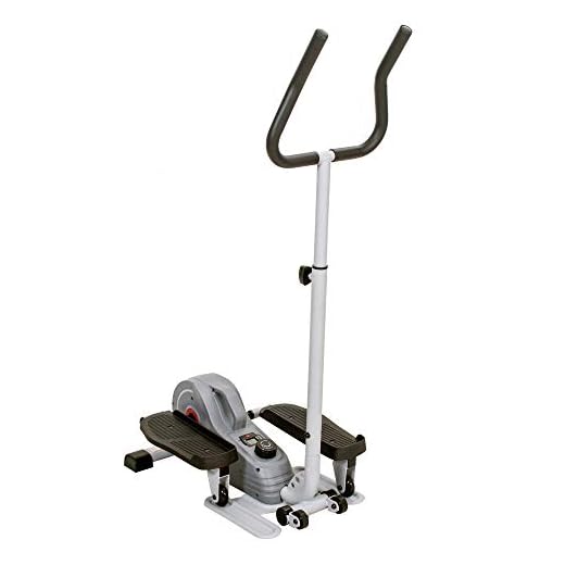 Sunny Health & Fitness Magnetic Standing Elliptical with Handlebars - SF-E3988, Grey