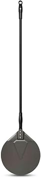 Browne Foodservice Napolitani Stainless Steel 10 Inch Round Pizze Peel, 56 Inch Handle