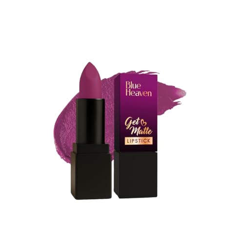 Image of Blue Heaven Get Matte Lipstick, Long Lasting, Light Weight Lipsticks for Women, Moisturizing Matte Lipstick for Women - 502P, 4g