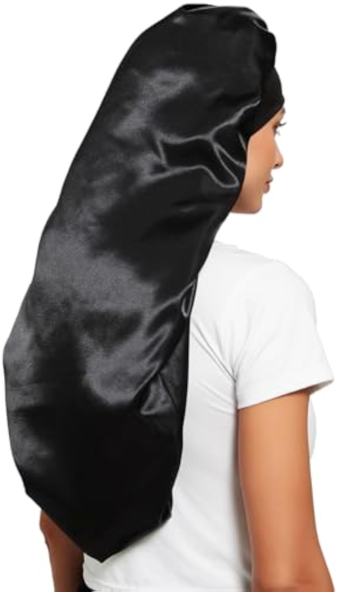 Braid Bonnet for Sleeping, Satin Hair Wrap with Wide Elastic Band