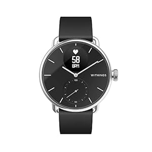 Withings Scanwatch — Hybrid-Sport-Smartwatch mit EKG, Herzfrequenz, Herzfrequenz, SPO2 und Schlaf-Tracker, Schrittzähler, Smartwatch mit Ladegerät, Schwarz