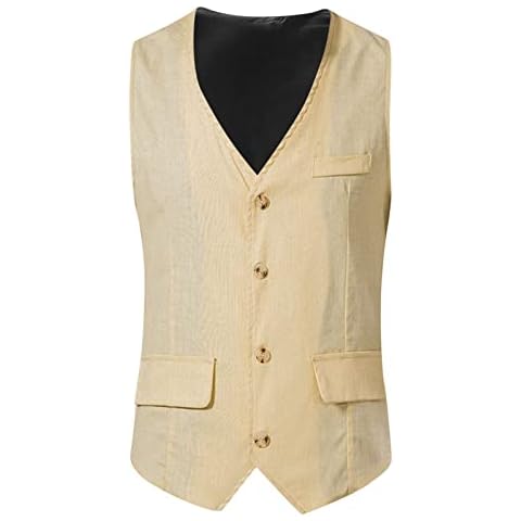 iTNHFP Mens Casual Plaid Suit Vest Cover