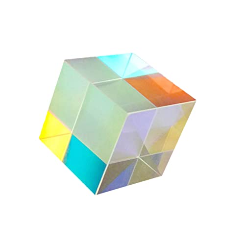 DOITOOL Creative Optical Glass RGB Cube Prism for Home Decor DIY Present Making Enhances Natural Light Discovery for Teaching Tools Research Reflections