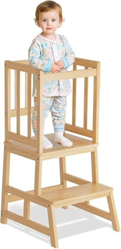 COSYLAND Lernturm ab 1 Jahr – Montessori Learning Tower für Kinder...