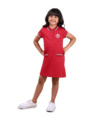 Image of U.S. Polo Assn. Kids Regular fit Cotton Short Sleeves Polo Collar Dresses