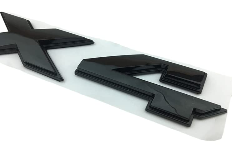 Image of 2pc Black Chrome 4x4 Emblem Badge 3D 4 x 4 Emblem Nameplate Decal Compatible with 1500 2500 3500 Flat Letter 2009-2018