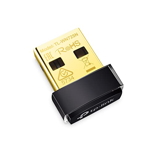 Image of TP-Link USB WiFi Adapter for PC(TL-WN725N), N150 Wireless Network Adapter for Desktop - Nano Size WiFi Dongle for Windows 11 /10 /7 /8 /8.1 /XP /Mac OS 10.9-10.15 Linux Kernel 2.6.18-4.4.3, 2.4GHz Only