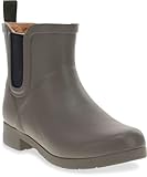 Chooka Womens Waterproof Plush Chelsea Bootie Rain, Olive, 9 US