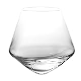 Didiseaon Copa de Cóctel Rotatoria de Cristal 300 Ml, Vaso Resistente para Whisky y Ron, Adecuado para Cata de Vinos y Uso en Fiesta