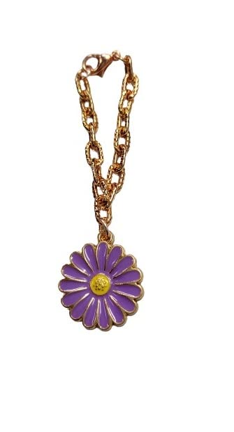 morel STURDY ROSE GOLD CHAIN WITH PURPLE COLOR SUNFLOWER PENDANT WATCH CHARM, WATCH ACCESSORIES, GIFTABLE FLORAL FOR GIRL AND WOMEN. (B0BFHRKKLW) Amazon Price History, Amazon Price Tracker