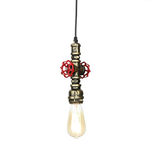 Lámpara colgante rústica para solucionar techos oscuros con doble iluminación bronce E27 7