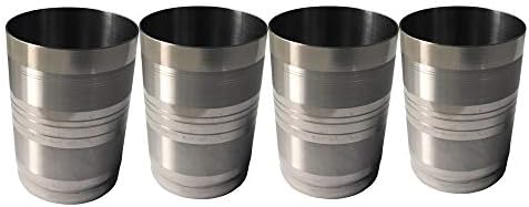 Tumbler Set of 4,Stainless Steel Tumbler,Premium Grade Stainless Steel Pint Cups Water Tumblers (4 Piece) Unbreakable Drinking Glasses