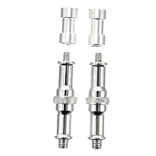 Image of Holibanna Tripod Screw Adapter 1 /4 to 3 /8 Inch Converter Quick Release Light Stand Screw 4-Pack for DSLR Cameras and Video Equipment