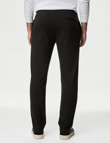 Image of Marks & Spencer Cotton Rich Straight Leg Trackpants
