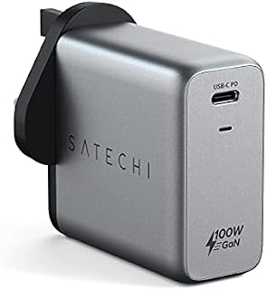 SATECHI 100W USB C PD Wall Charger  Powerful GaN Tech  Compatible with 2021 MacBook Pro M1, 2020 MacBook Air, 2022 iPad Air M1, 2021 iPad Pro M1, iPhone 14 Pro Max/14 Pro/14/14 Plus