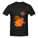 FBHFOOKKB digimons Men's T-Shirt Basic Short Sleeve Tee Classic Youth Memory Casual Top XX-Large Black