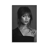 RedMush Poster de l'actrice Jenna Ortega (19) sur toile - D�coration murale pour salon, chambre � coucher - Style sans cadre - 20 x 30 cm