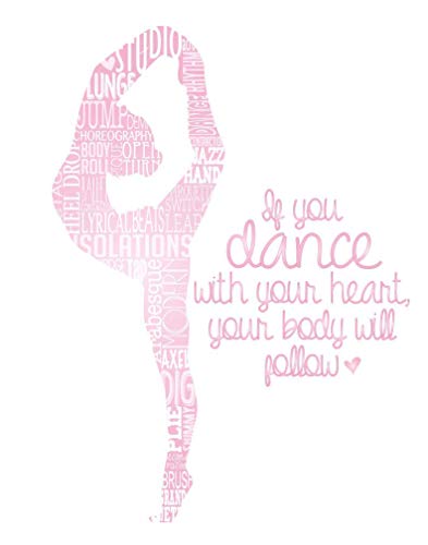 Dance Silhouette Typography Print - Printchicks Dance Quote Art Poster Girls Room & Studio Decor #TOP3