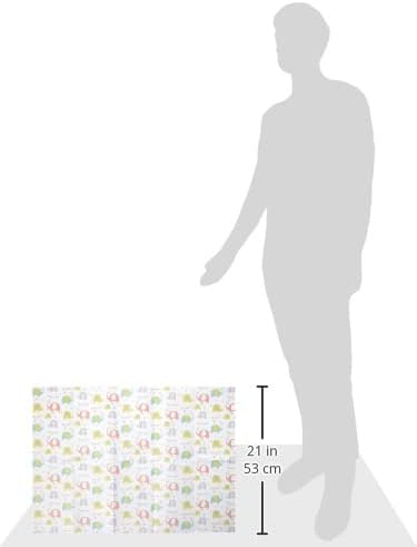 Abacus 10007A"Elephant Fun" Gift Wrap Pack with 2 Sheets/Strung Tags FULLY RECYCLABLE