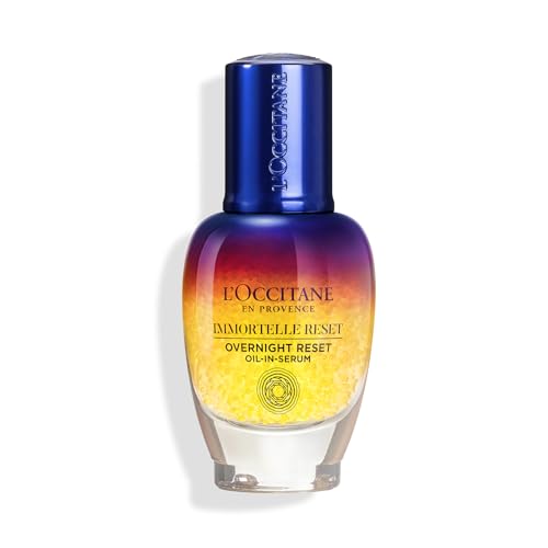 L'OCCITANE - Reset Nuit Aceite-en-Sérum Immortelle Reset - 30 ml - Antiedad, hidratante y calmante - Fabricado en Francia