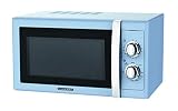 Schneider SMW25VM - Microondas con Grill, 900 W de Potencia, Grill de 1000 W, 25 litros, 6 Niveles de Funcionamiento, Diseño Vintage (Azul)