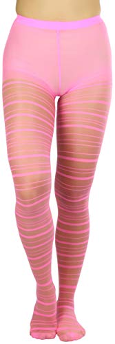 Image of ToBeInStyle Women's Sheer Horizontal Striped Pantyhose