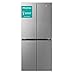 Hisense RQ563N4SI2 Cross Door Kühl-Gefrierkombination/ NoFrostPlus/ Inverter-Kompressor/ HolidayMode/ SuperCool/ 181 cm/ Kühlteil 294 l/ Gefrierteil 160 l/ 40 dB/ 279 kWh/ Jahr/ Inox-Look
