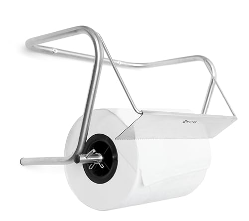 Soporte dispensador de papel de pared HENDI en acero inoxidable con kit de montaje