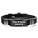MeMeDIY Nombres De Grabado Personalizados Pulsera De Identificación De Muñeca Deportiva Personalizada para Hombres Mujeres Niños Caucho De Acero Inoxidable Ajustable - (15mm Amplia, Negro Color)