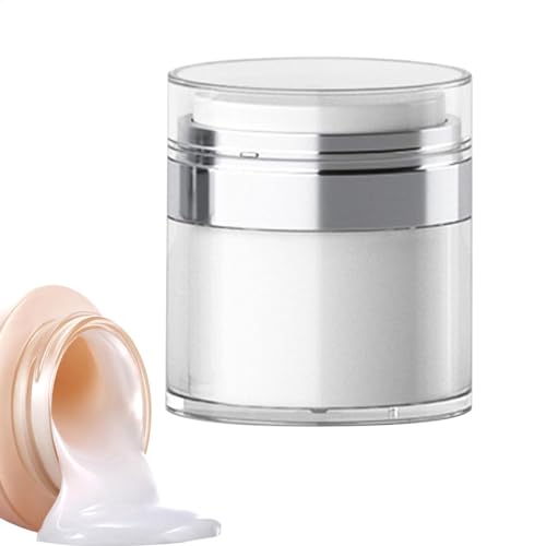 Contenedor de bomba de cosméticos sin aire vacío con bomba, dispensador de crema a prueba de fugas de viaje, contenedor recargable para cremas, geles y lociones