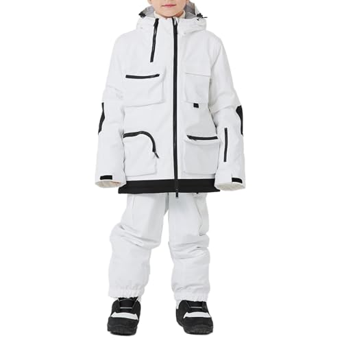 Boy Girl Ski Winter Warm Insulated Jacket and Pants Waterproof Windproof Snowsuit Snowboarding Coat