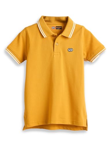 Image of Amazon Brand - Symbol Boys Cotton Rich Solid Polo Tshirt | Collar Tshirts | Half Sleeves | Plain-Regular Fit