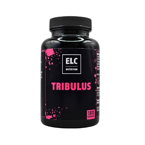 ELC Nutrition | Tribulus | Natürliche Förderung von Kraft, Energie und Leistung | Testosteron-Booster | Vegan | Frei von Konservierungsstoffen | 180 Kapseln