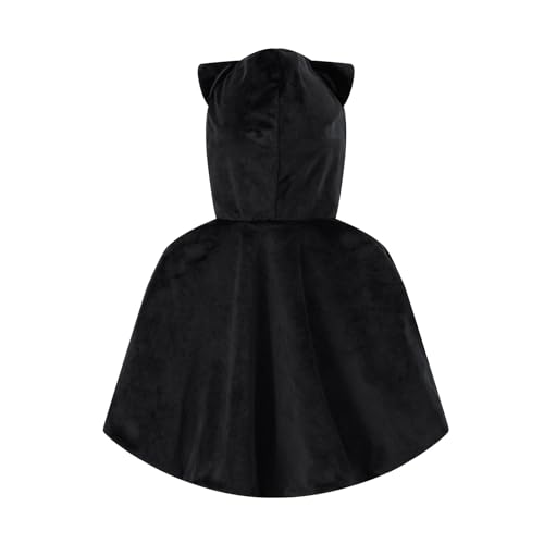 Disfraz para niña gato Halloween con capa con capucha miniatura 2