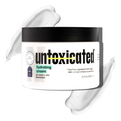 Untoxicated Moisturizing Cream - Facial Moisturizer & Body Cream for Sensitive Skin and NEA Approved for Eczema Relief - Ceramides & Hyaluronic Acid with No Common Irritants