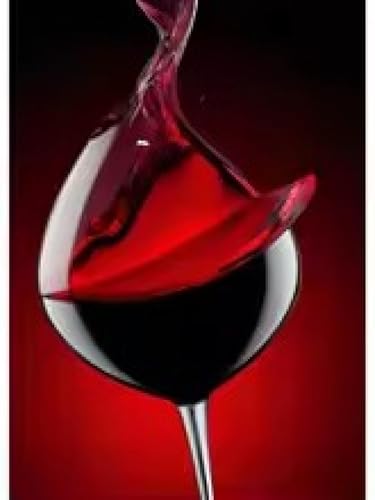 Tableau moderne pour grand mur vide avec une magnifique toile danse du vin rouge encadrée