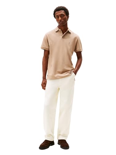 Image of Tommy Hilfiger Men's Short Sleeve Polo Shirts in Classic Fit with Stretch and Organic Pique Cotton