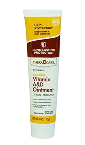 Thera|Care Vitamin A&D Ointment | Lanolin • Petrolatum | Long-lasting | Soothing Relief | 4 oz