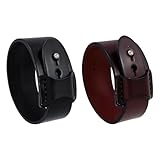 GOMAKERER 2 Pcs Punk Alloy Buckle Cuff Wristband, 1.46 Inch Wide Punk Rock Adjustable Belt Buckle Bracelet Faux Leather Arm Bands Cuff Bracelet for Unsex