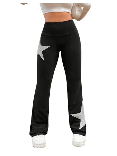 SOLY HUX Women's Flare Leggings High Waisted Sweatpants Bell Bottoms Bootcut Yoga Pants4