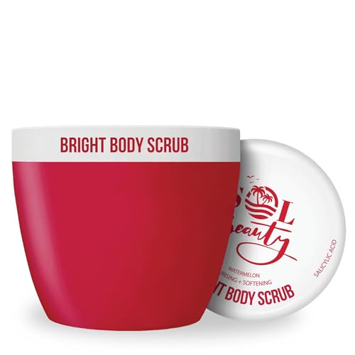 Sol Beauty Body Scrub, Watermelon Moisturising And Softening Sugar Scrub, Moisturising Vegan Friendly Exfoliating Body Scrub 300G