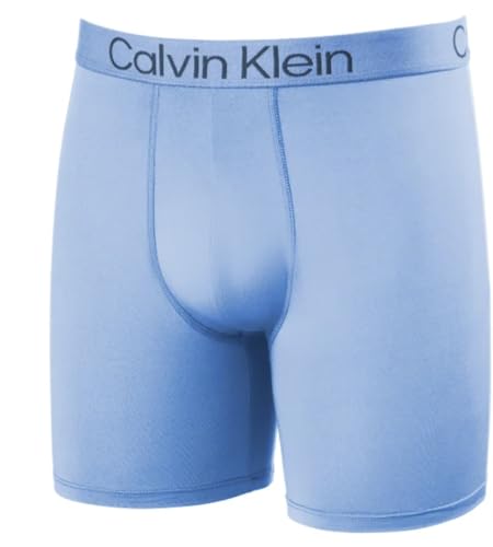 Calvin Klein Microfiber Men's Boxer Briefs, 3 pack, Blue Assortment3