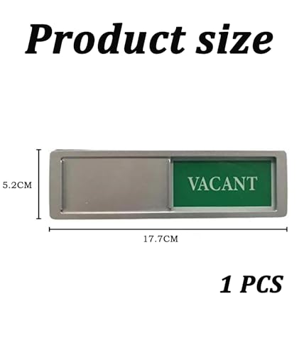 Image of Push Pull Stickers for Door, Vacant Occupied Door Sign for Home Office Restroom Conference Room Bold Red Green Display Easy Adhesive Installation(7 * 2in)
