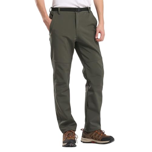 Pantalon de randonnée à ski femme thermique imperméable noir pantalon long